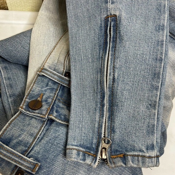 Golden Denim Mens Jeans Size 30 Actual 30x34 “Wash Ankle Zip Button Fly LA - Picture 6 of 8